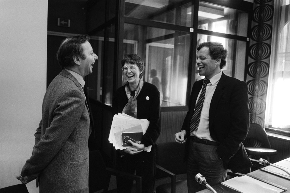 V.l.n.r. vermoedelijk Arie van der Hek,Evelien Eshuis en Maarten Engwirda, Bestanddeelnr 932-5313
