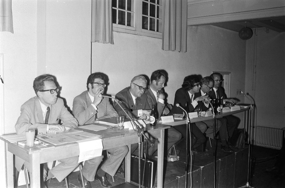 V.l.n.r. Visser, Van Thijn, Geertsema, Boersma, Van Tijn, Van der Stee, Drees j…, Bestanddeelnr 924-4778