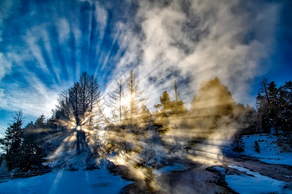 National park yellowstone national park winter