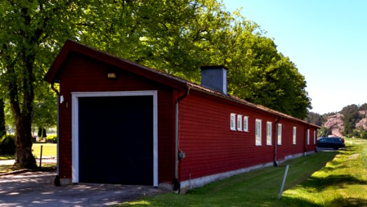 Utility house at Bro Church in Brodalen