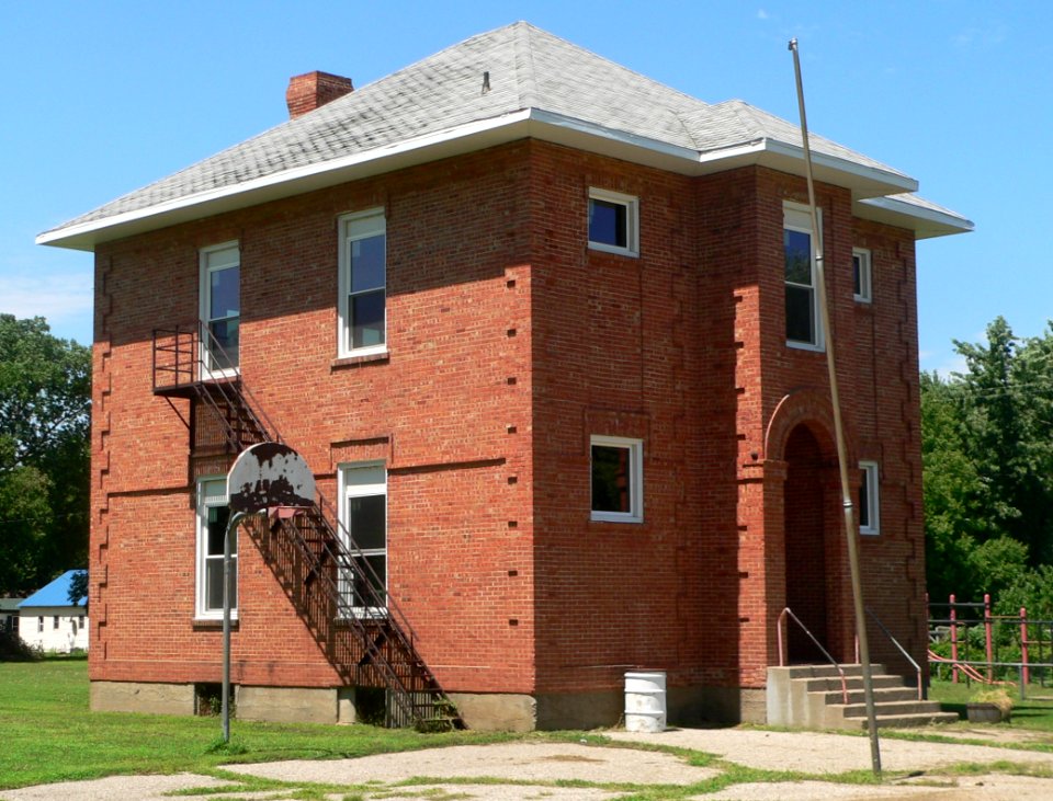 Utica, SD, school from SE 2