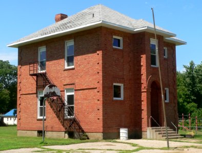 Utica, SD, school from SE 2