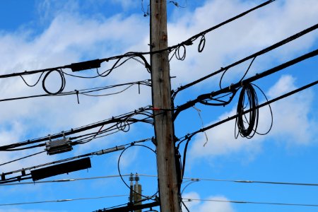 Utility Wires on a utility pole photo