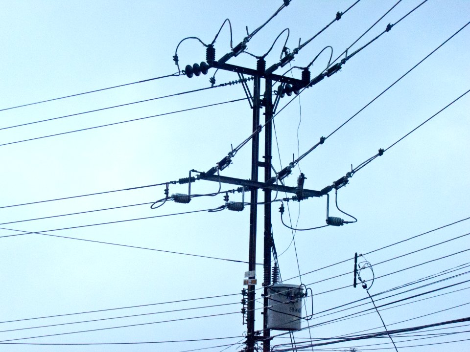 Utility pole made of Railroad Rail in costa Rica