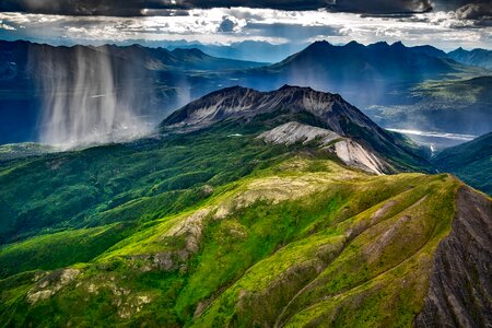 Landscape raining storm