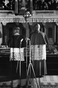 Utrecht. St. Gertrudiskathedraal. Vesper gehouden op 7 november 1966 in de tegen, Bestanddeelnr 919-7663