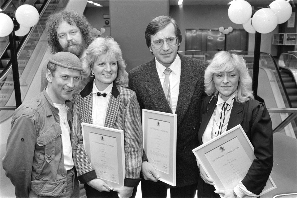 Utrecht, uitreiking Edison-nominaties vlnr Harry Slinger, Anita Meyer, Lee Towe, Bestanddeelnr 932-9226
