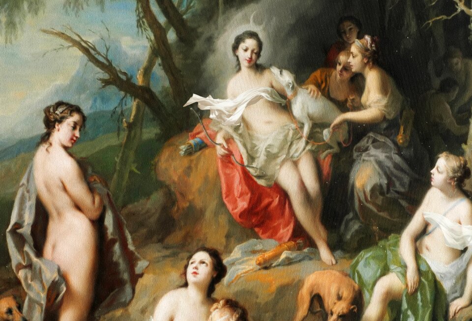 Bathing girl religious oil paintings oil painting