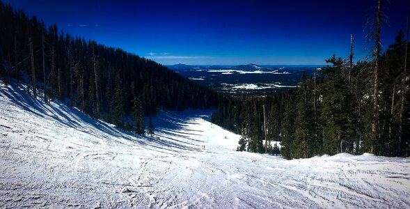 Slope landscape winter photo