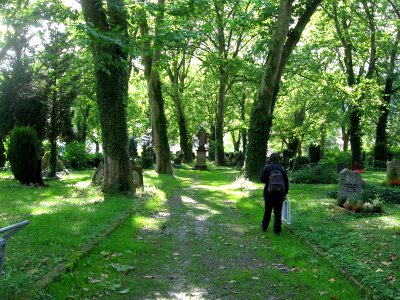 Unterer Nikolaifriedhof in Schwäbisch Hall, Blick nach W