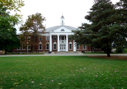 University of Massachusetts at Amherst building and grass