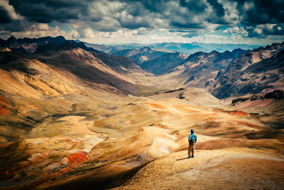 Landscape mountains desert photo