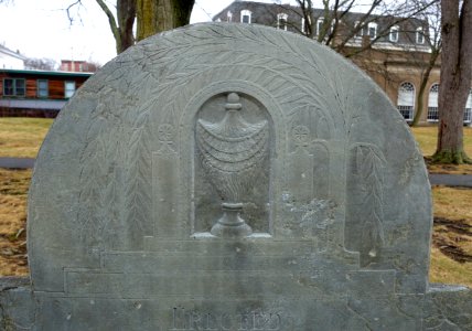 Urn and willow on a gravestone - Memorial Cemetery - Westborough, Massachusetts - DSC05079