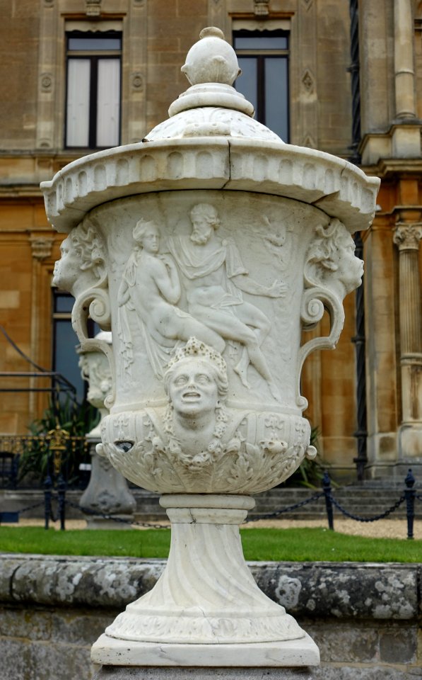 Urn by Jan Pieter van Baurscheit the Elder, Antwerp, early 1700s - Waddesdon Manor - Buckinghamshire, England - DSC07855
