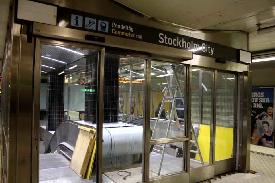 Uppgång till Stockholm City från T-Centralen
