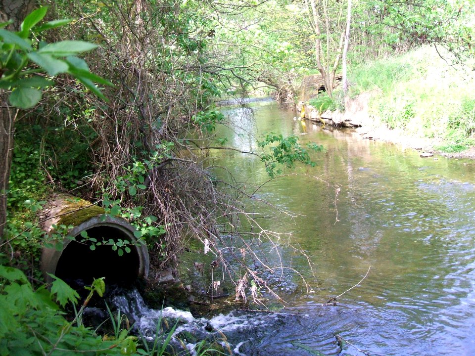 Usa Salinenkanal in Relation zu ehemaligem Kläranlagen-Ablauf