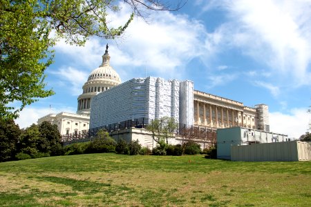 US Capitol building scaffolding, April 2019