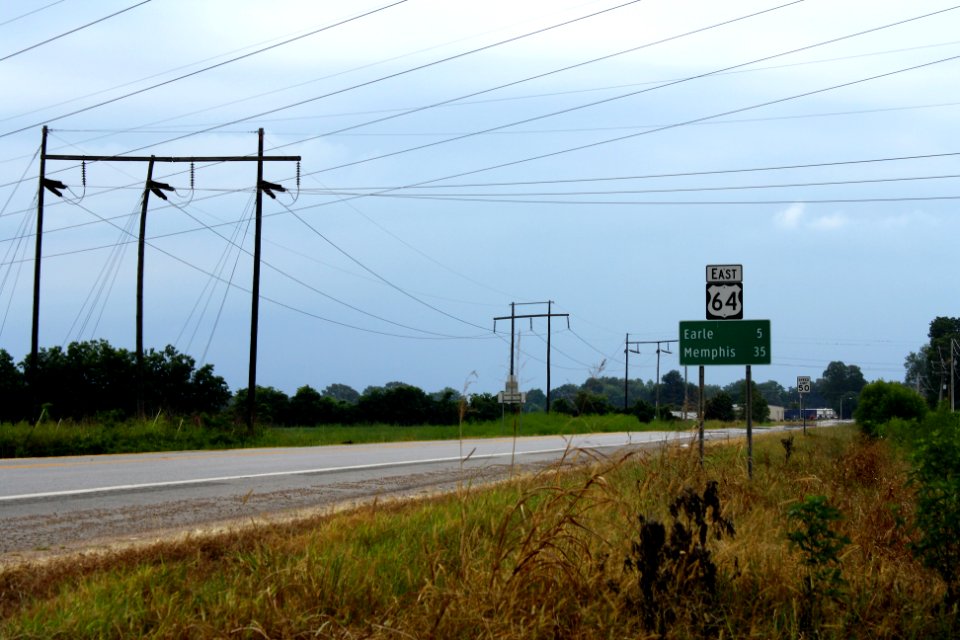 US 64 in Parkin, Arkansas