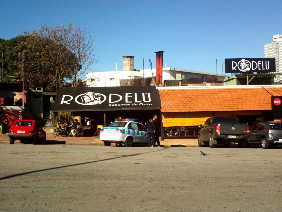 Uruguayan police and Restaurant Rodelu in Montevideo