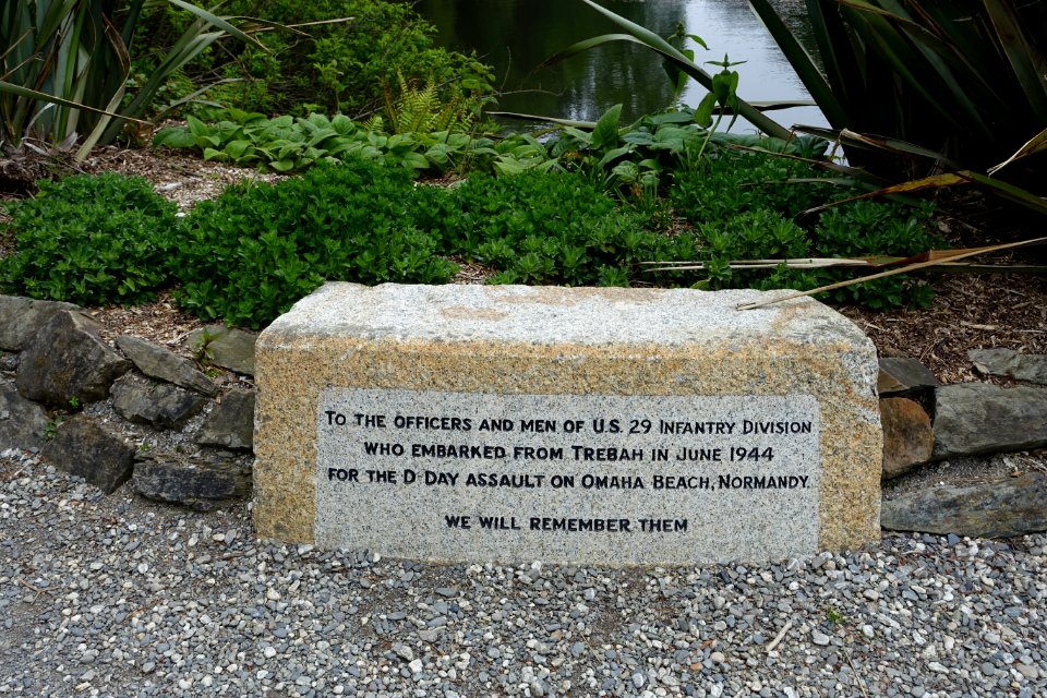 US 29 Infantry Division (175th Combat Team) memorial - Trebah Garden - Cornwall, England - DSC01567