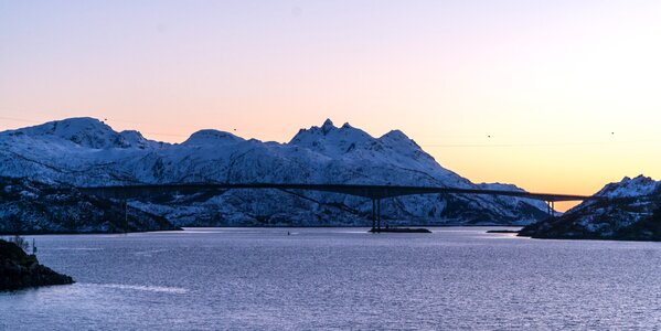 Seascape mountains fjords photo