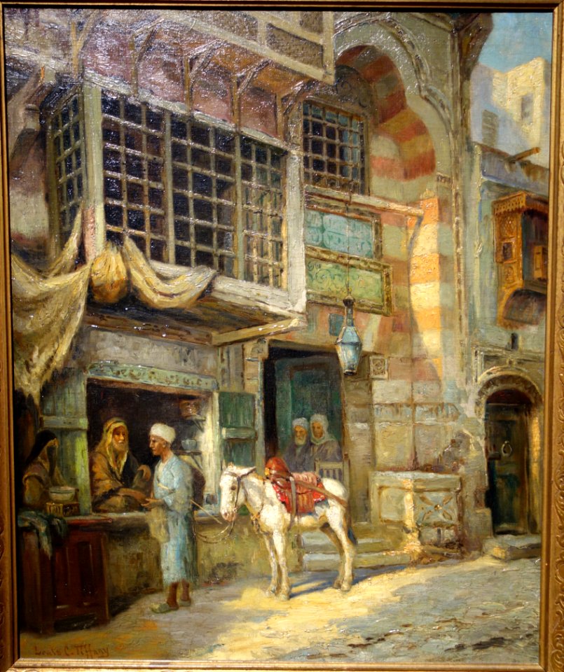 Untitled (Moroccan Market Scene) by Louis Comfort Tiffany, undated, oil on canvas - New Britain Museum of American Art - DSC09658