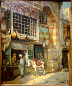 Untitled (Moroccan Market Scene) by Louis Comfort Tiffany, undated, oil on canvas - New Britain Museum of American Art - DSC09658 photo