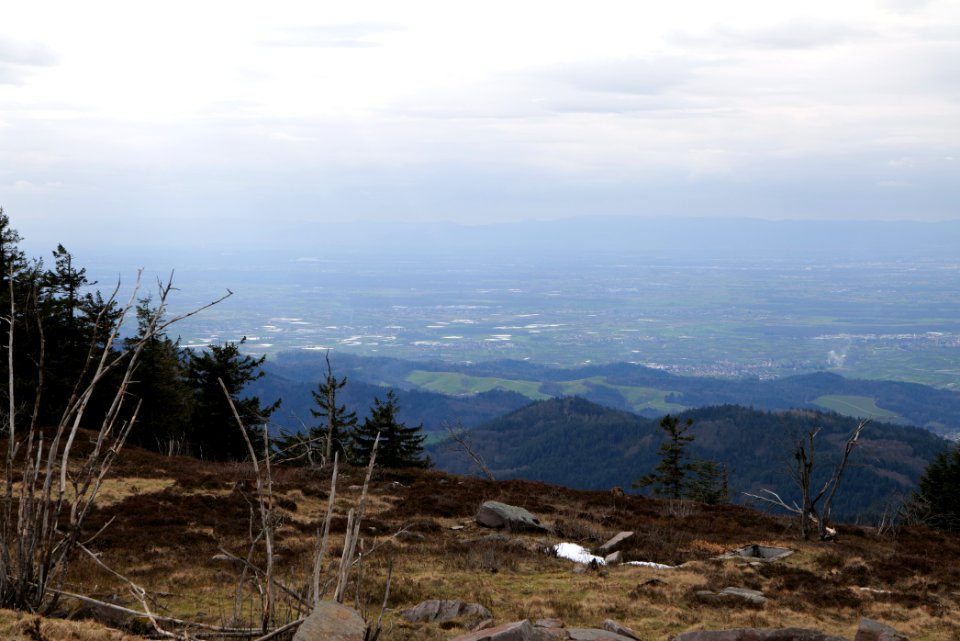 Upper Rhine Plain from Hornisgrinde 2020-03-14 01