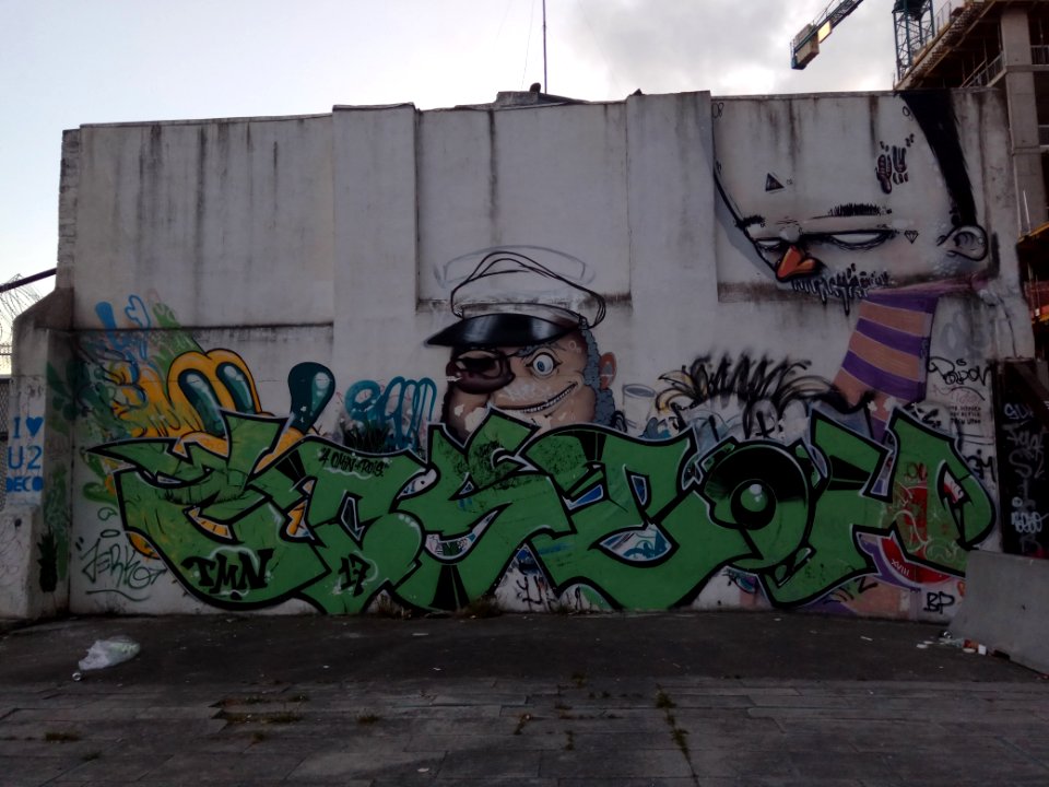 Urban art Graffiti on Dublin docks