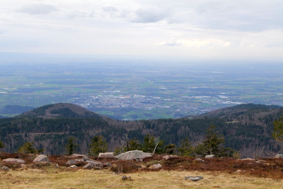 Upper Rhine Plain from Hornisgrinde 2020-03-14 07