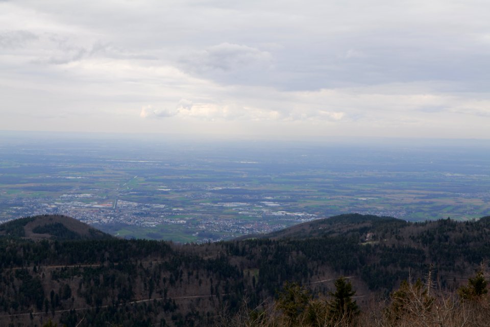 Upper Rhine Plain from Hornisgrinde 2020-03-14 10