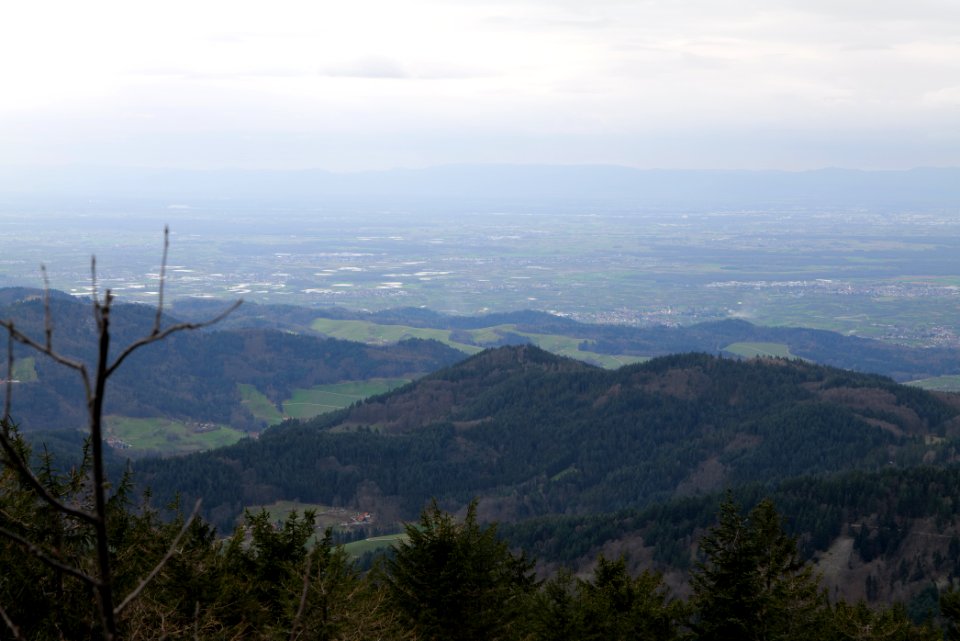 Upper Rhine Plain from Hornisgrinde 2020-03-14 12