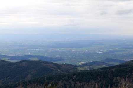Upper Rhine Plain from Hornisgrinde 2020-03-14 08