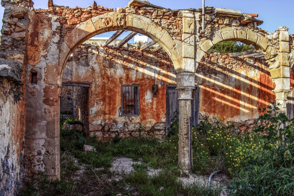 Damaged architecture traditional