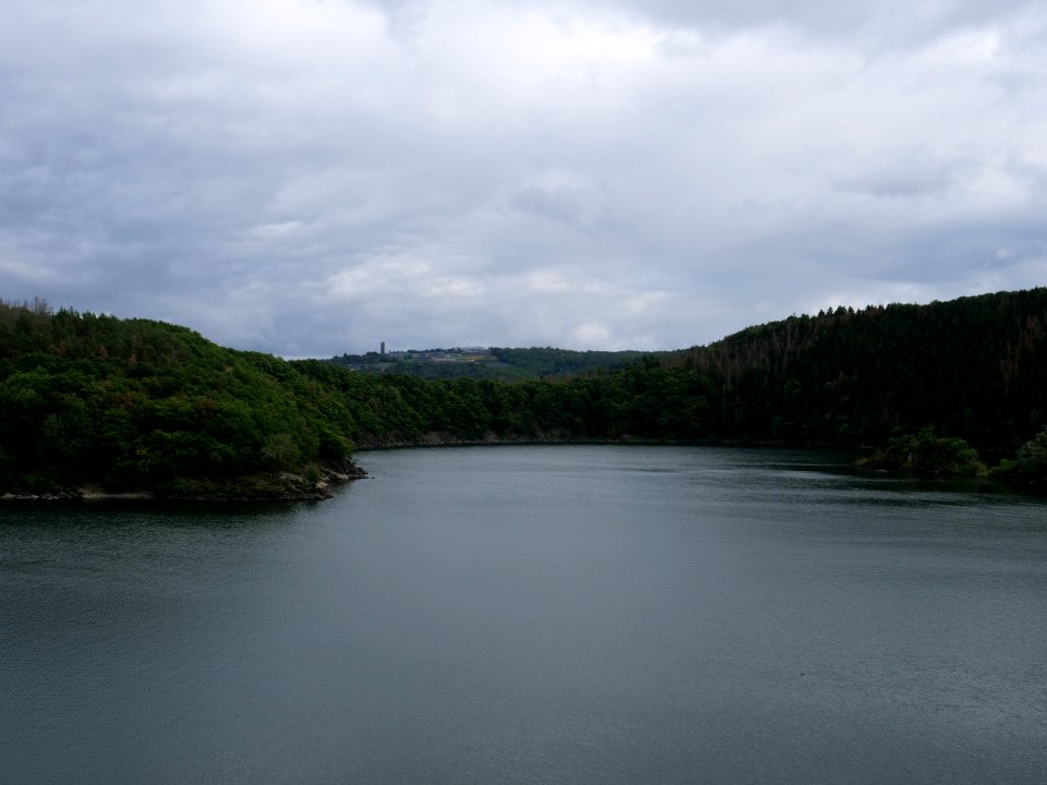 Urftsee from dam viewpoint north in September 2019 07