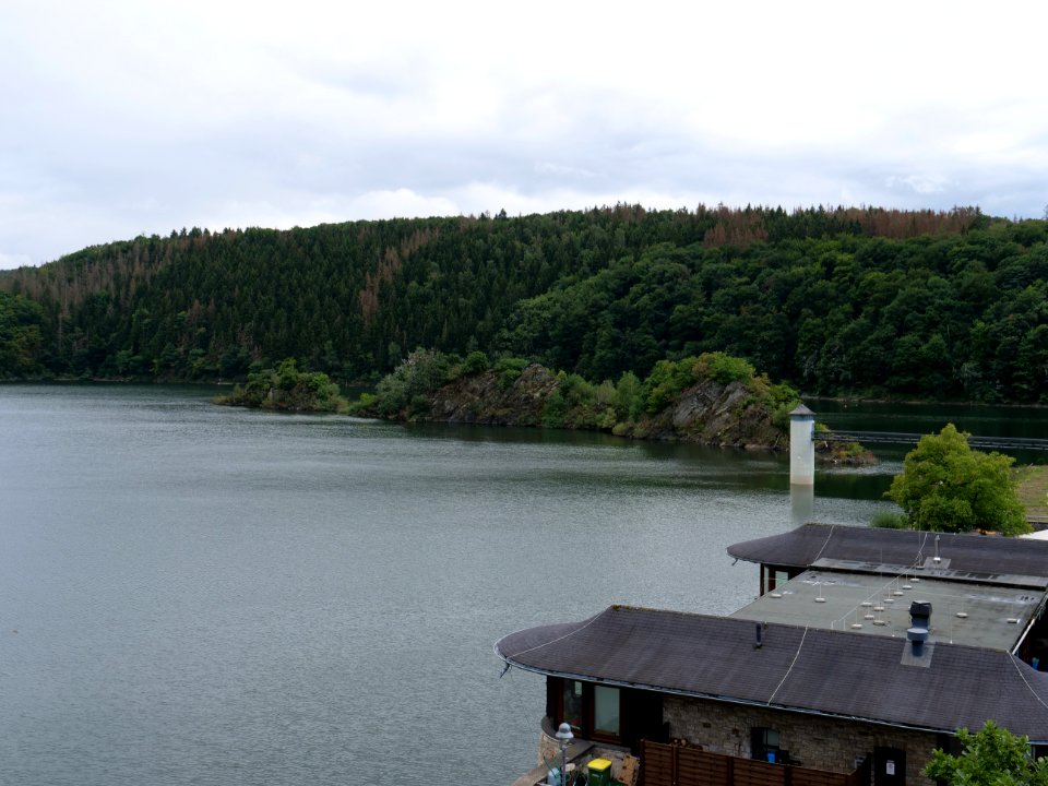 Urftsee from dam viewpoint north in September 2019 05