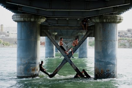Views along the river Tigris in Mosul in 2019 when Moslawis go during the summer to cool down 21
