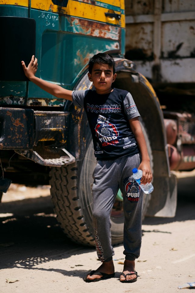 Views of interviews and meetings with Arab truck drivers in summer of 2019 waiting in Sinjar to deliver grain from Anbar and other Arab regions of Iraq 10