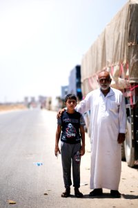 Views of interviews and meetings with Arab truck drivers in summer of 2019 waiting in Sinjar to deliver grain from Anbar and other Arab regions of Iraq 21