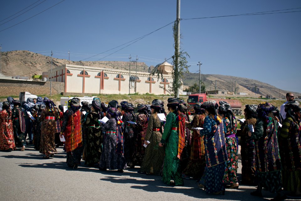 Views around the Chaldean Catholic town of alQosh during the 2018 festival and parade for Palm Sunday 03