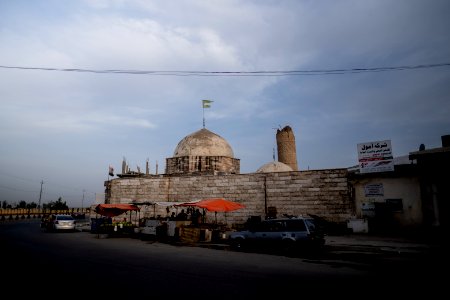 Views of a partially destroyed Aghawat Mosque in the old city of Mosul, in summer of 2019 after war with the Islamic State 01
