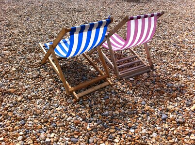 Beach pebbles deckchair