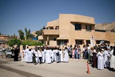Views around the Chaldean Catholic town of alQosh during the 2018 festival and parade for Palm Sunday 05