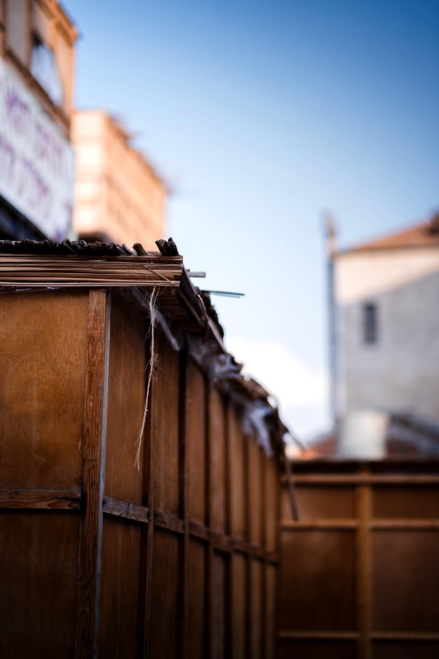 Views of a sukkah in and around Mea Shearim neighborhood in Jerusalem in October 2019 during Sukkot 29
