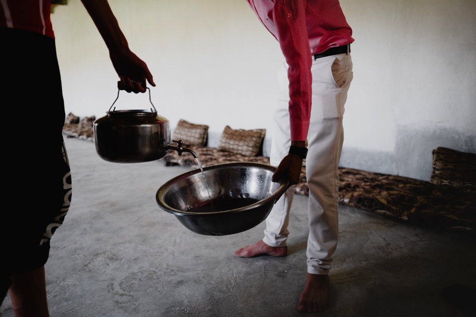 Views of a meal being served in June of 2019 at an Ezidi home in Wardia village in the Sinjar region 01