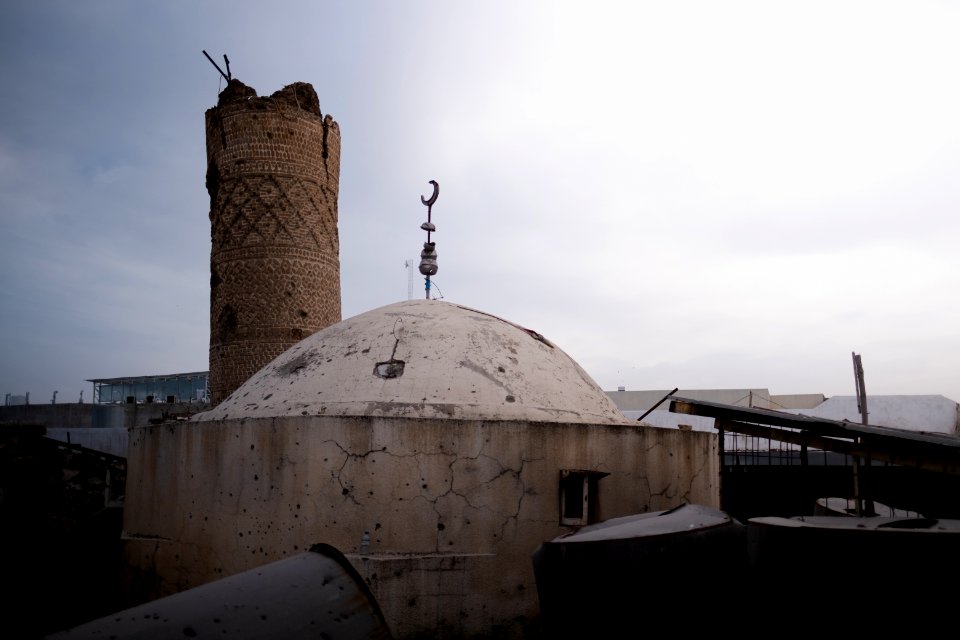 Views of a partially destroyed Aghawat Mosque in the old city of Mosul, in summer of 2019 after war with the Islamic State 14