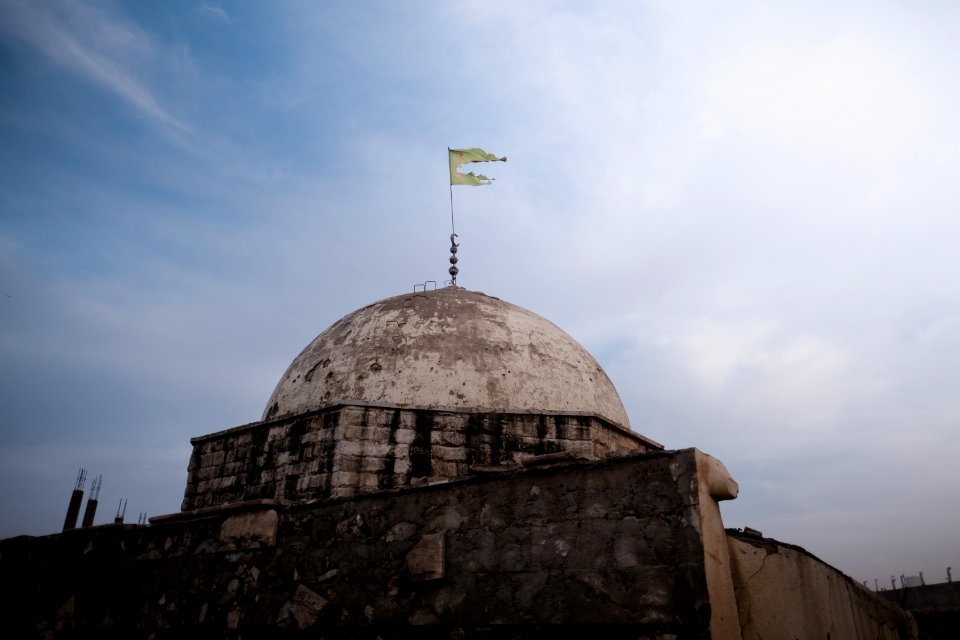 Views of a partially destroyed Aghawat Mosque in the old city of Mosul, in summer of 2019 after war with the Islamic State 13