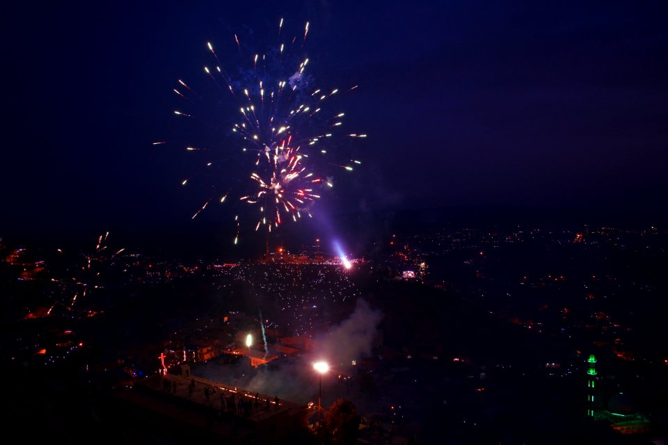 Views of fireworks for the Nawroz festival in 2018 in Akre 09