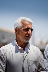 Views of interviews and meetings with Arab truck drivers in summer of 2019 waiting in Sinjar to deliver grain from Anbar and other Arab regions of Iraq 01