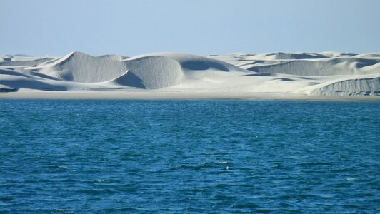 Mexico black warrior sea ​​and desert photo
